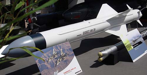 Авиационная противокорабельная ракета AM-39 Exocet (Франция)