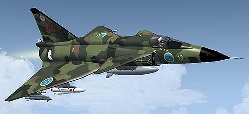 Истребитель-бомбардировщик AJ-37 «Viggen» (Швеция)