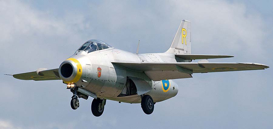 Многоцелевой истребитель Saab J.29 Tunnan (Швеция)