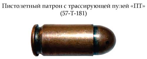 Пистолетный патрон с трассирующей пулей «ПТ» (57-Т-181) (СССР)