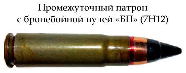 Промежуточный патрон с бронебойной пулей «БП» 7Н12 (Россия)